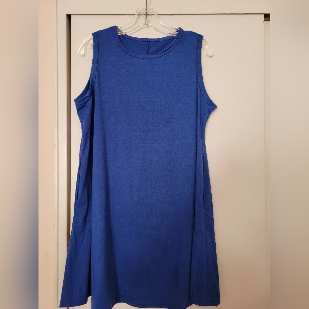 Blue summer dress w/pockets 👗.